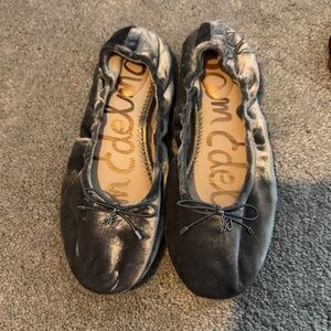 Sam Edelman Metallic Gray Ballet Flats